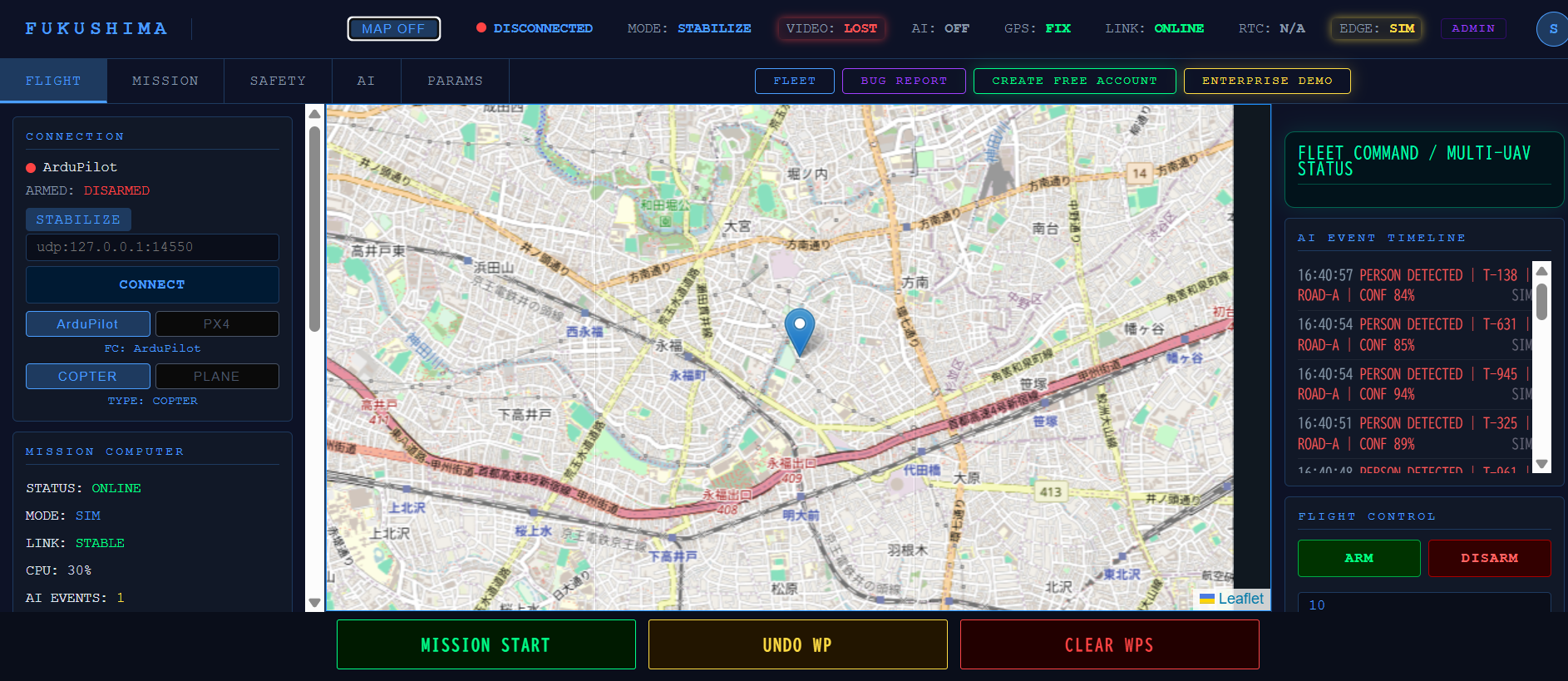 Browser-Based Ground Control Station Dashboard